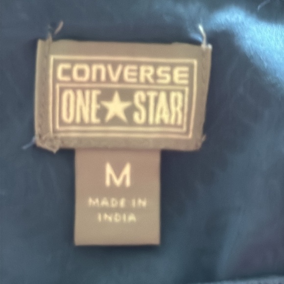 Converse one⭐️star blue chiffon overlay sleeveless top blouse Sz M - Picture 4 of 5